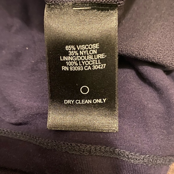 NIC+ZOE navy knit stripe sleeveless fit and flare dress size S - Picture 6 of 6